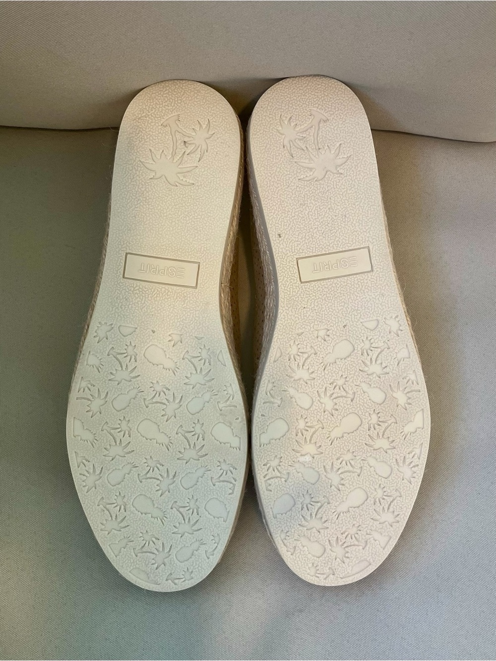 Esprit Nadine Espadrille Slip On Sneakers Tan Perforated Platform 9 - Picture 8 of 8
